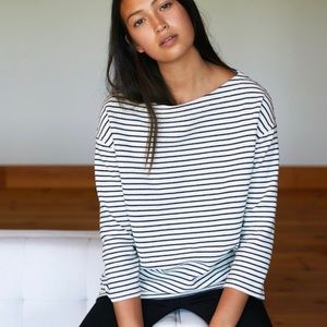 SAILOR TOP - BLACK STRIPE M